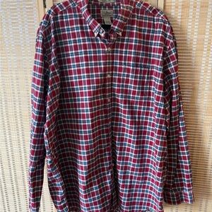 L.L.Bean Men’s Plaid Shirt | red, white, and blue plaid shirt | Size XXL-Tall.